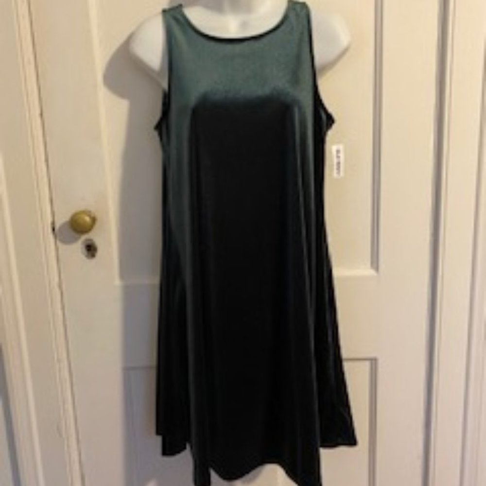 Old Navy Green Velvet Sleeveless Dress, Size S/P